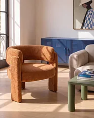 Armchair BUREA Chenille Orange_1155502
