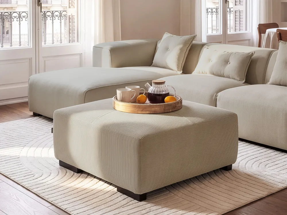 Ottoman LUNGO Corduroy Beige_1149490