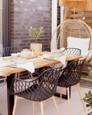 Set of 2 Dining Chairs NASHUA Black_881753