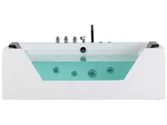 Whirlwanne Eckmodell mit LED SAMANA 174 x 79 cm Weiß_559529