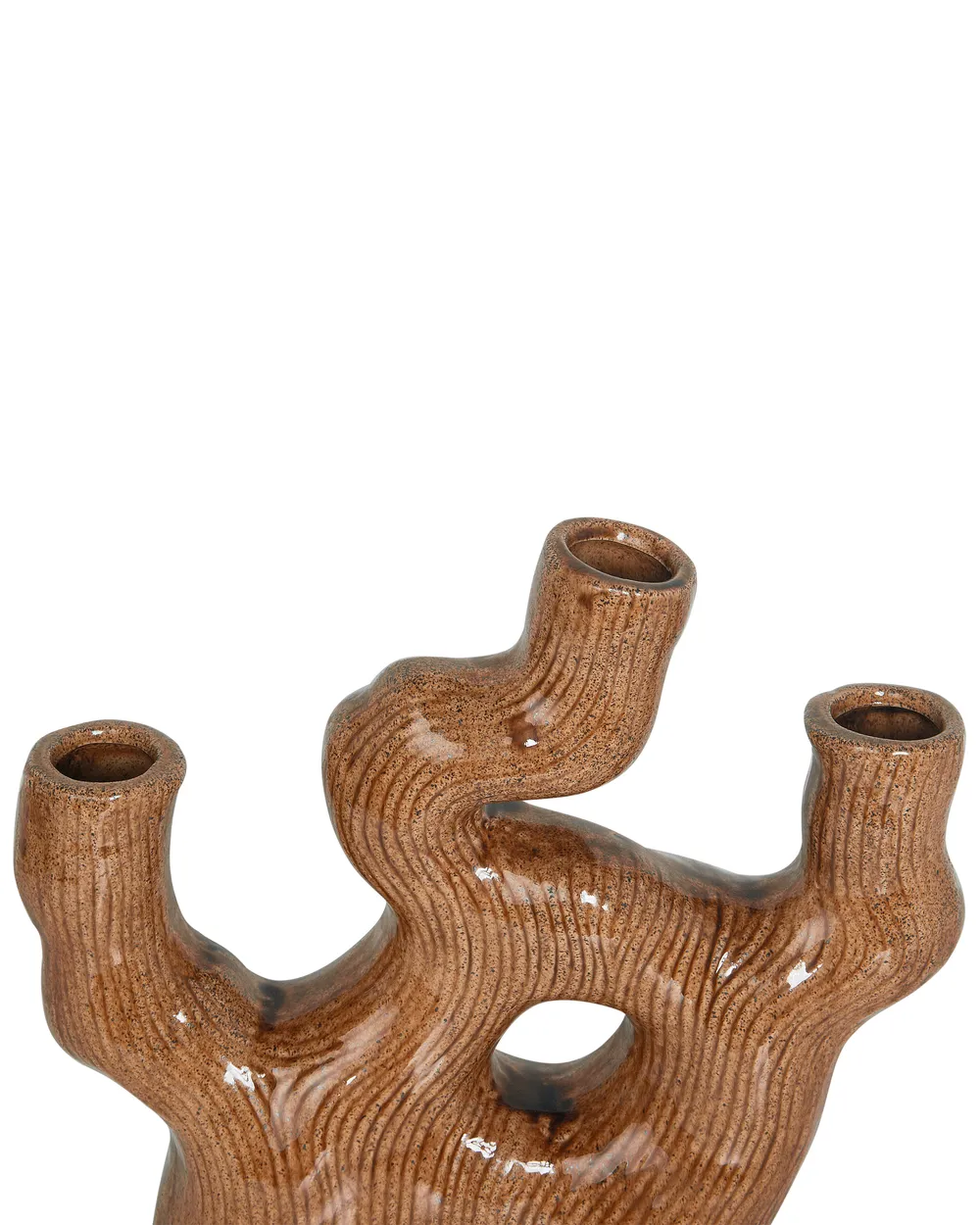 Blumenvase BARBUS 31 cm Steinzeug Braun_935275