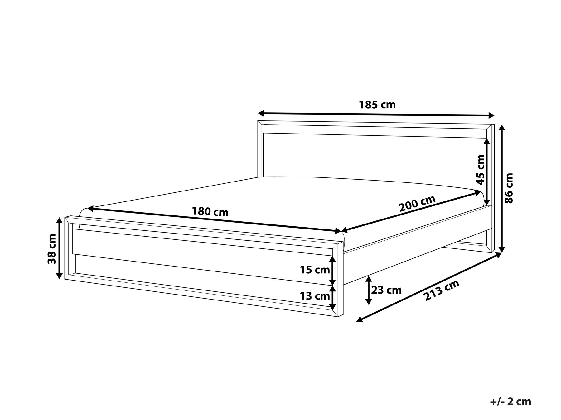Bett mit Lattenrost Kiefernholz GIULIA 180 x 200 cm Weiß_743793
