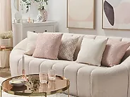 Set of 2 Decorative Cushions ODIVELAS 45 x 45 cm Pink Solid_1177683
