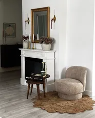 Swivel Armchair AYLO Boucle Taupe_1052586