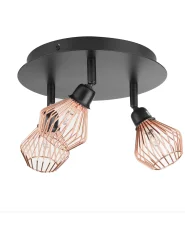 3 Light Spotlight VOLGA Adjustable Metal Black_727354