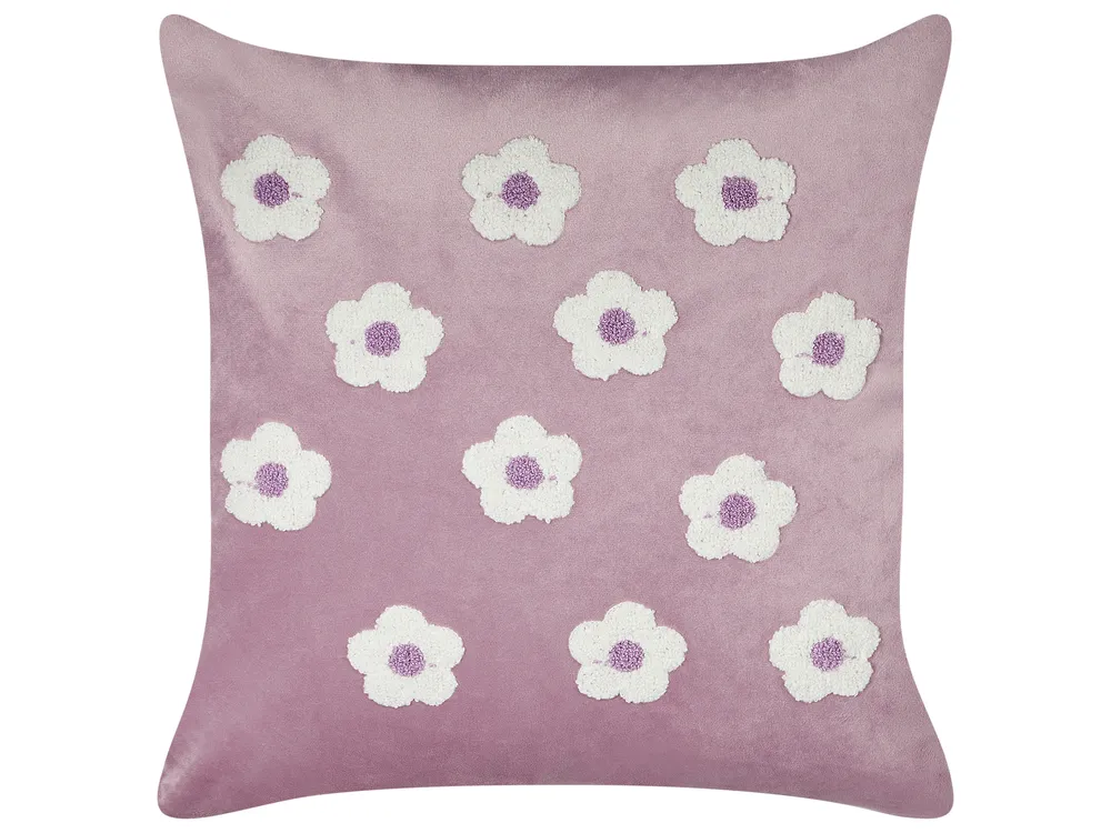 Dekokissen 2er Set ECHINACEA Samtstoff 45 x 45 cm Violett_901930