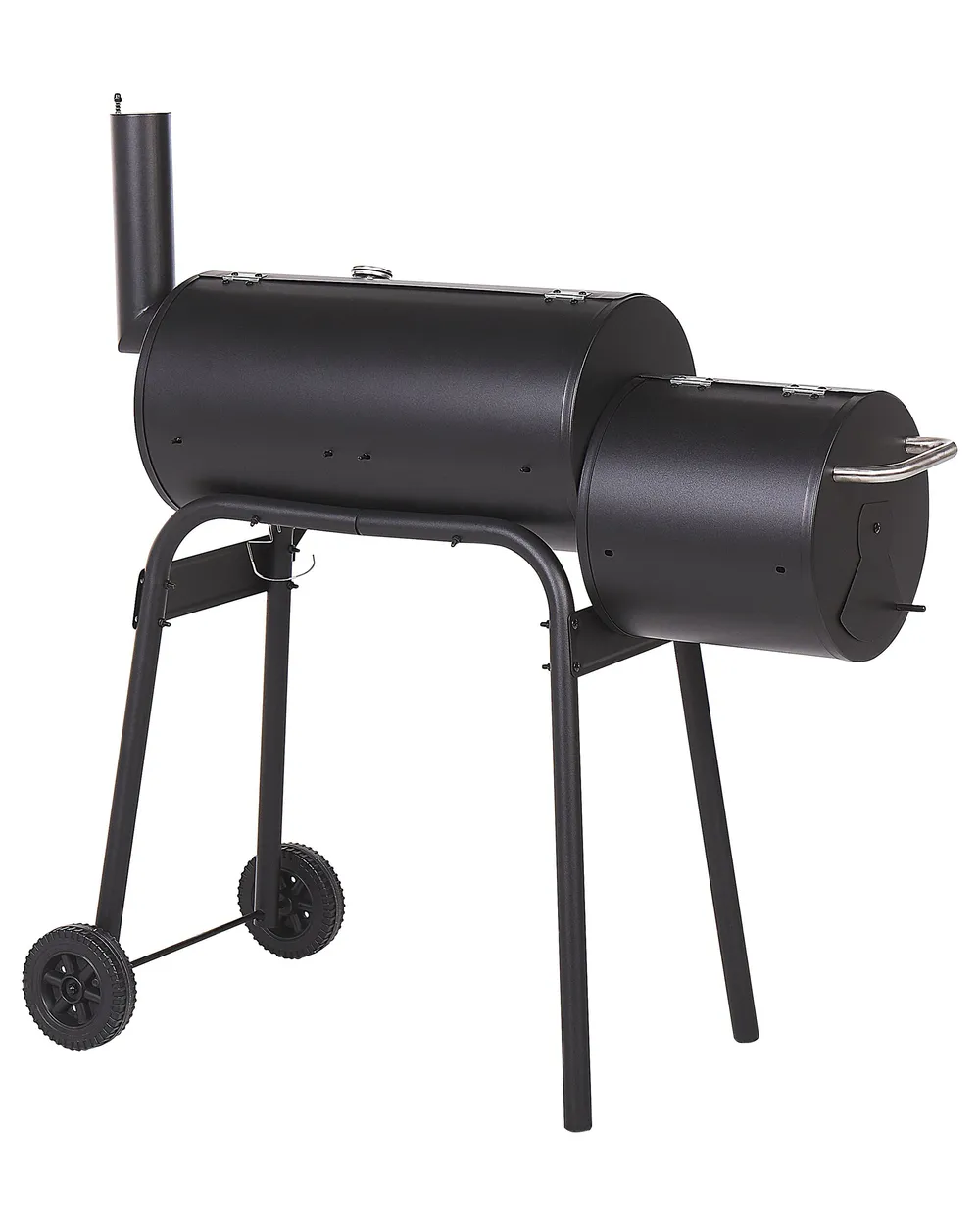 Charcoal BBQ Grill KATLA with Smoker Metal Black_820696