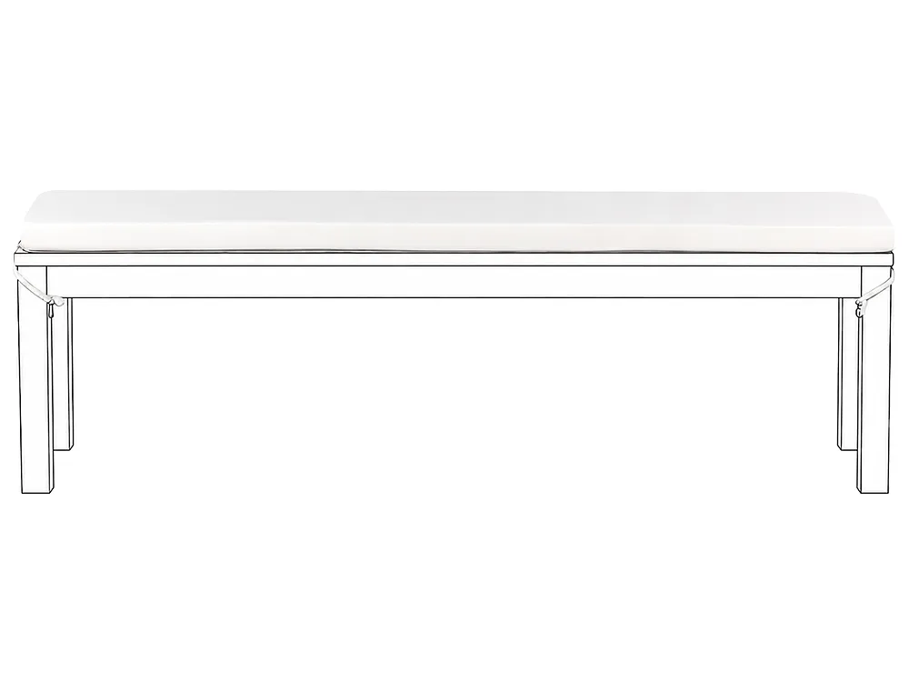 Bankauflage TUSCANIA 157 x 34 cm Cremeweiß