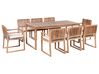 Gartenmöbel Set 8-Sitzer SASSARI PREMIUM inkl. Kissen zertifiziertes Akazienholz Hellbeige