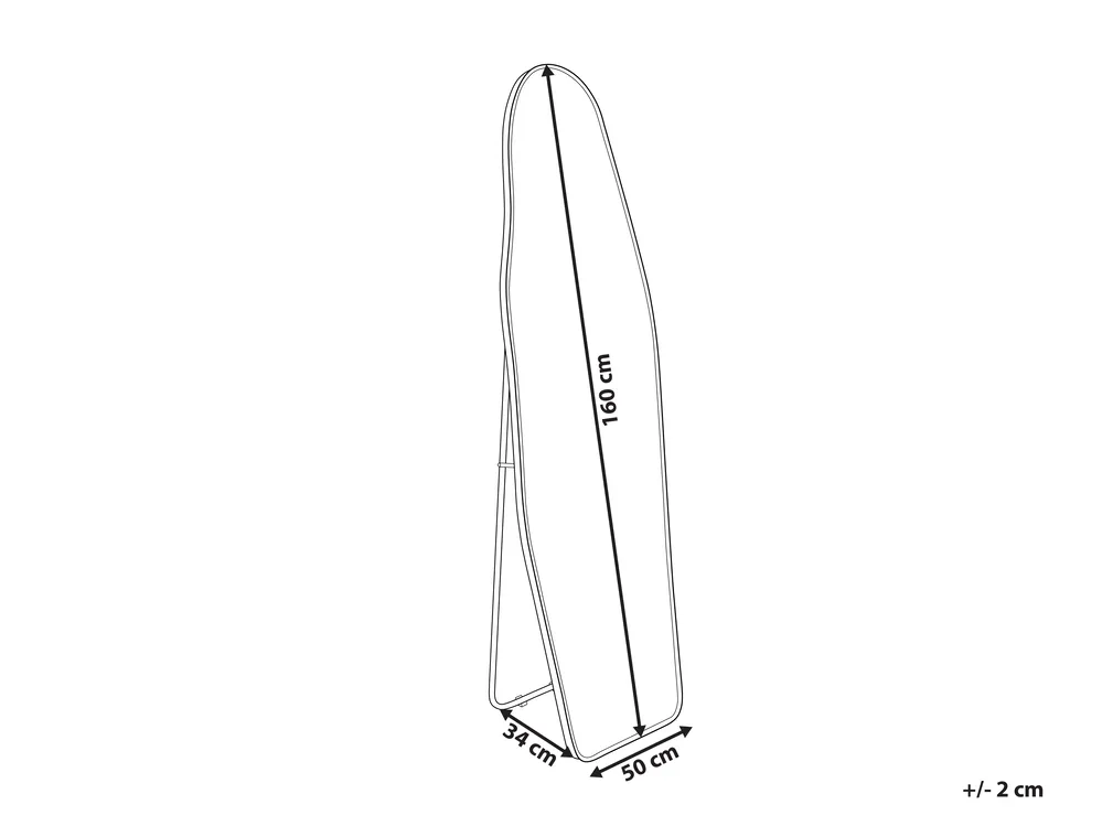 Standspiegel LARCHE 160 cm Metall Gold_914849