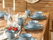 Tafelservice 16-teilig JUNIPER Steinzeug Hellblau_864192
