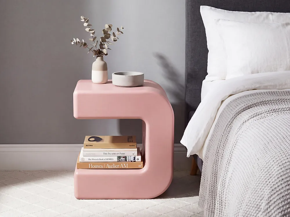 Set of 2 Side Tables MOZIA Pink_1166117