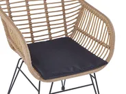 Bistro Set inkl. Kissen TROPEA II Polyrattan Naturfarben_812335