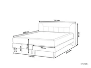 Boxspringbett Samtstoff MARQUISE 180 x 200 cm Grau_798434