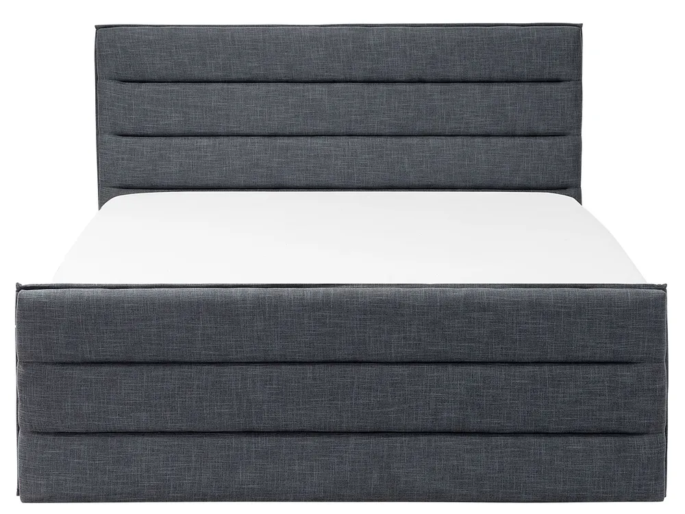Bed Fabric VALBONNE 160 x 200 cm (EU King Size) Dark Grey_794270