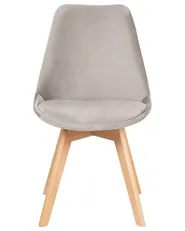 Esszimmerstuhl 2er Set DAKOTA II Samtstoff Taupe_868045