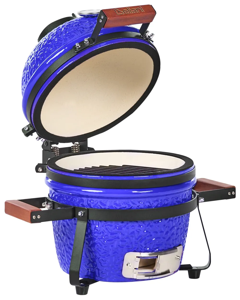 Mini-Holzkohlegrill KAMADO Keramik Blau