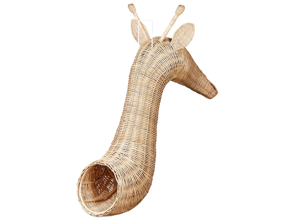Wandobjekt Giraffe BANANEC Rattan 83 cm Naturfarben_894145