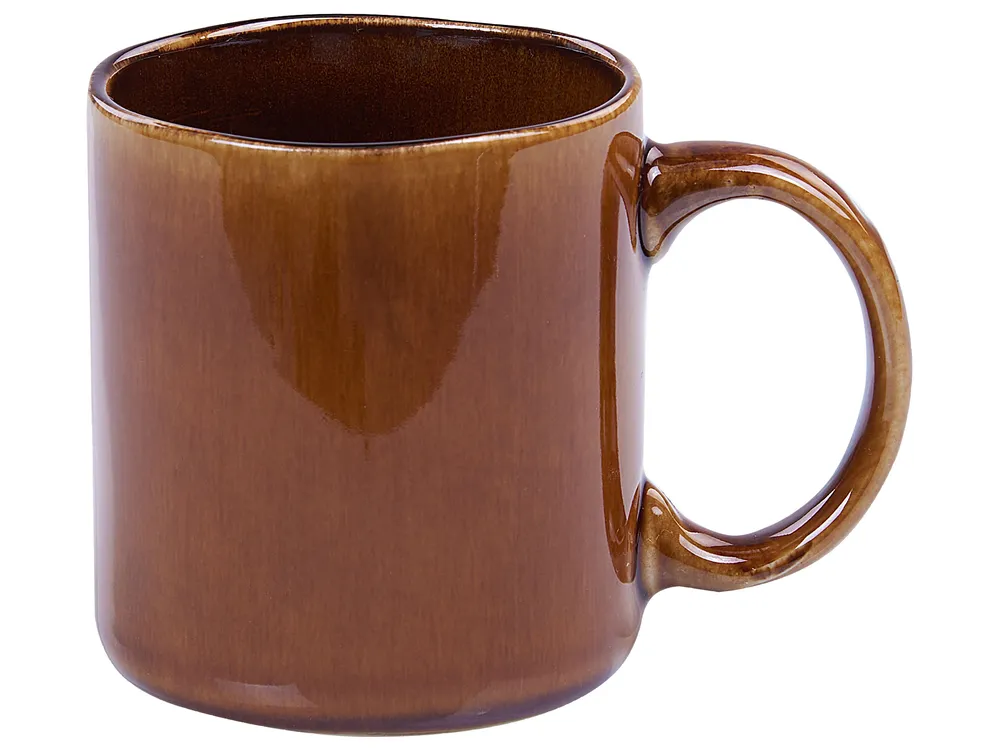 Set of 16 Dinnerware TURMERIC Stoneware Golden Brown_863163