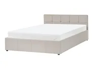 Ottoman Bed LAURESSES Fabric Taupe 120 x 200 cm (EU Small Double)_1153541