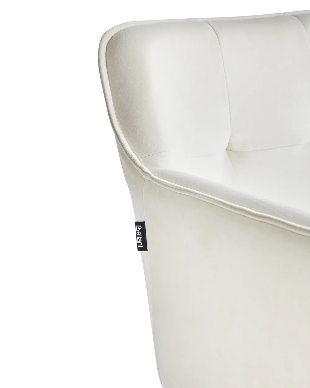 Esszimmerstuhl 2er Set JASMIN Samtstoff Hellbeige_1029841