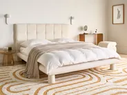 Bed Boucle CRESSAT 160 x 200 cm (EU King Size) Off-White_1150973