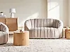 Sofa 2-Sitzer MALUNG Samtstoff Beige