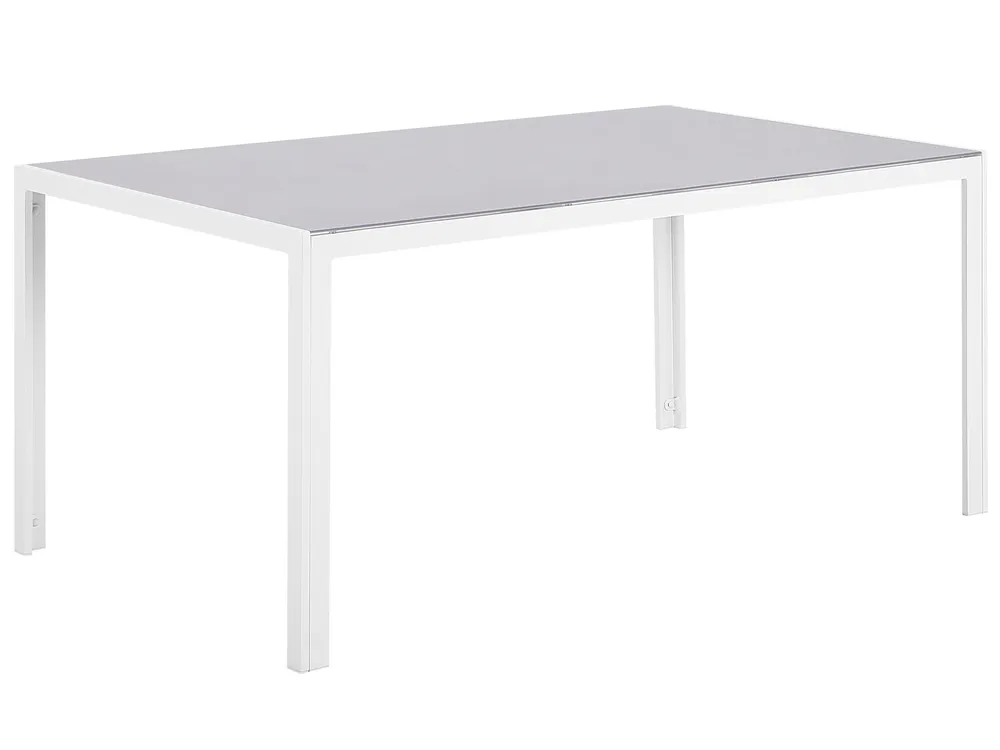 Gartentisch CATANIA 160 cm 91 cm Glas Grau