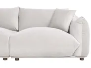 Sofa 3-Sitzer LUVOS Samtstoff Taupe_970504