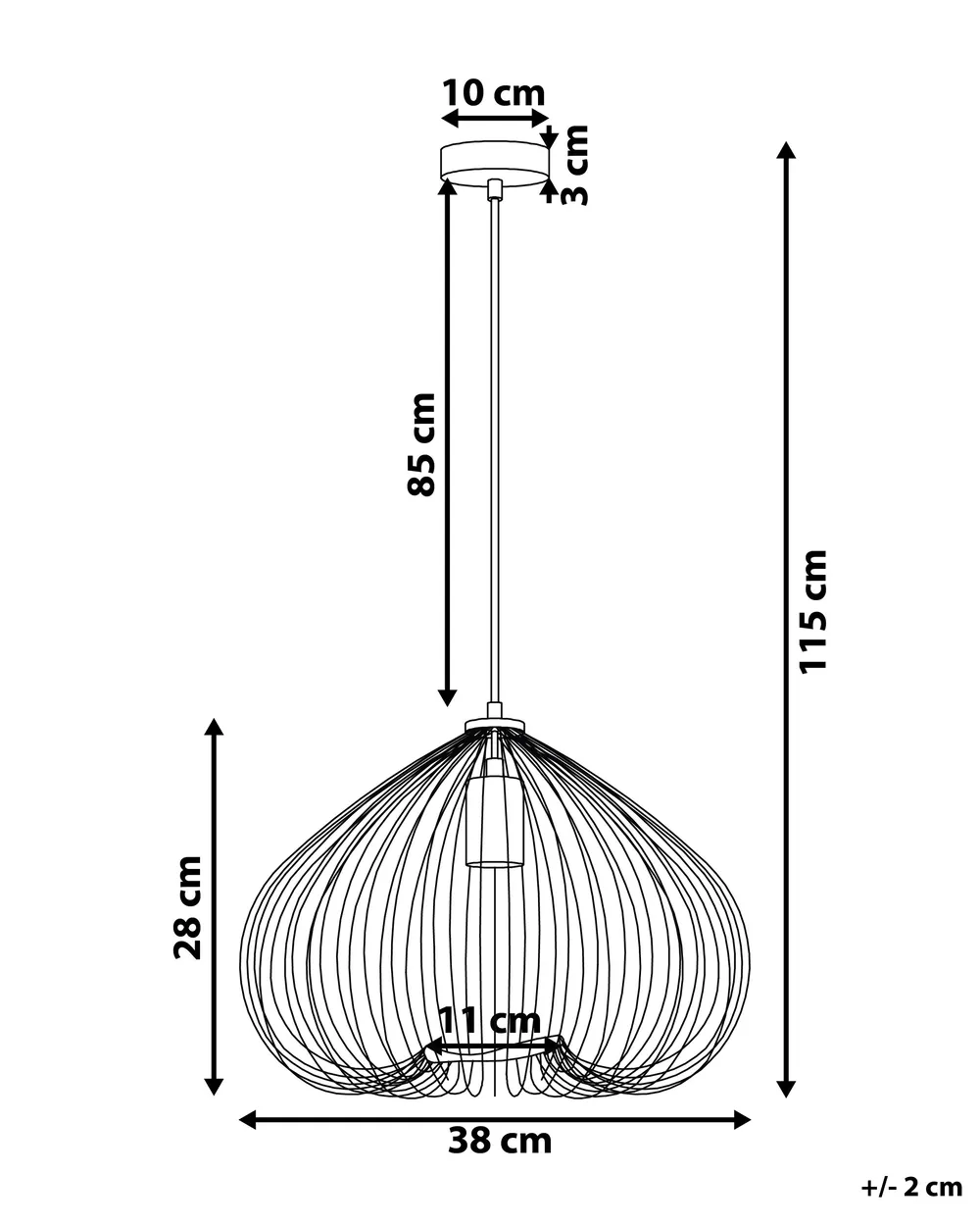Pendant Lamp TORDINO Metal Gold_739929