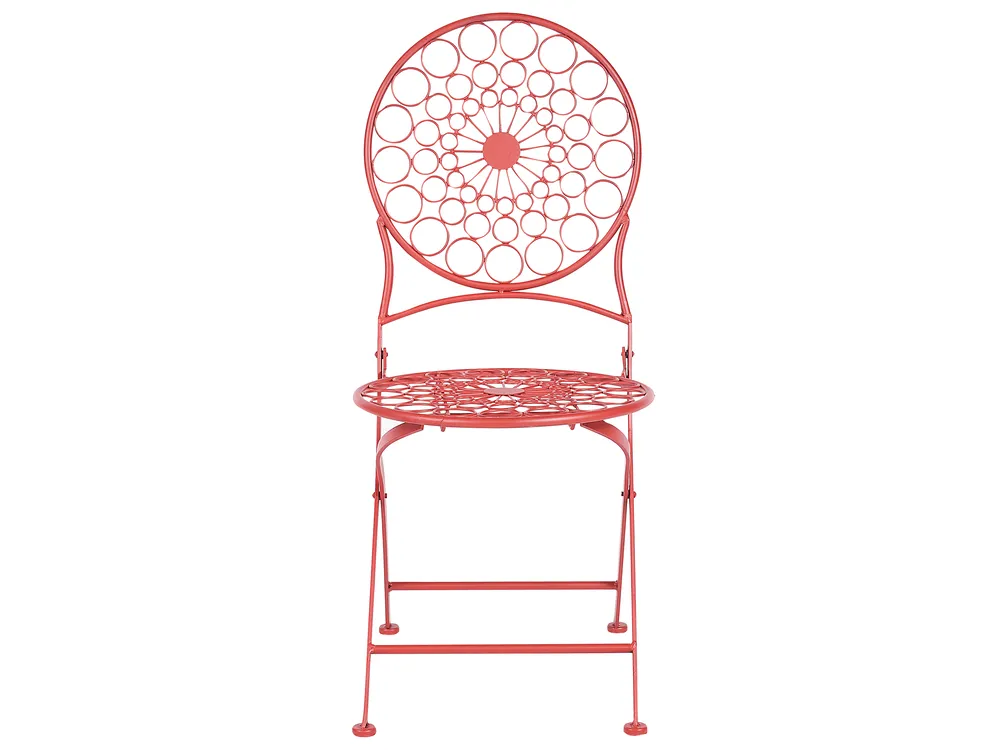 Bistro Set klappbar SCARIO Metall Rot_856051