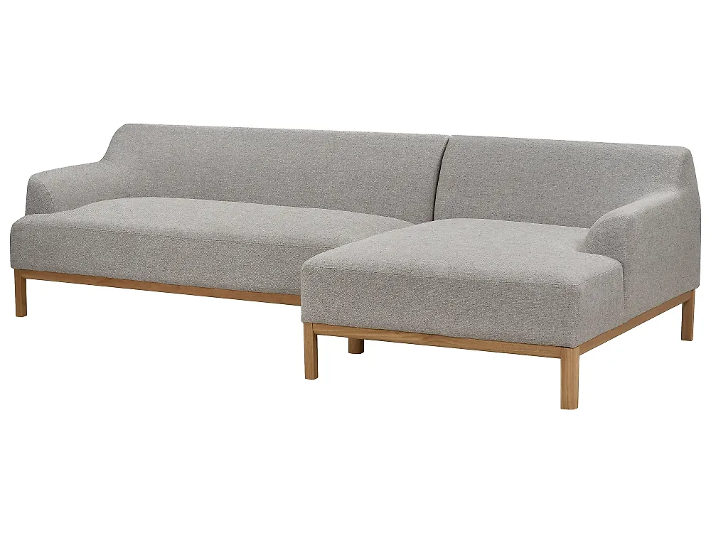 Ecksofa SOSJO Stoff Hellgrau linksseitig_1185286