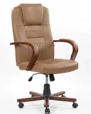 Massage Chair DIAMOND with Heating Leather Light Brown_1150383