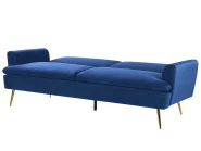 Schlafsofa 3-Sitzer VETTRE Samtstoff Marineblau_787962