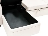 Eckschlafsofa 3-Sitzer NASSJO Kunstleinen Hellbraun rechtsseitig_999568