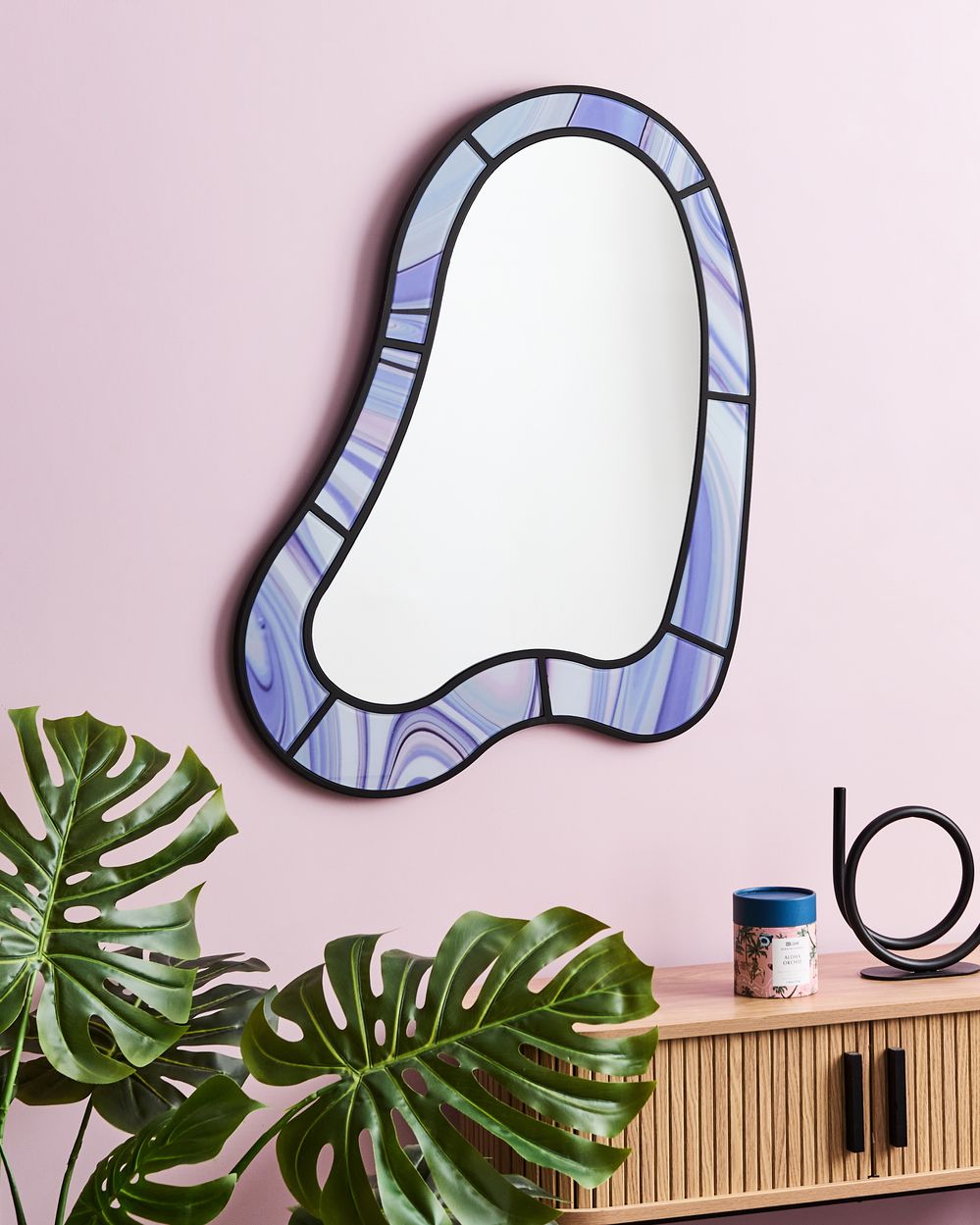 Wall Mirror MONTSEC 49 cm 83 cm Violet