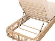 Sun Lounger with Cushion OSINI Reclining PE Rattan Beige_863908
