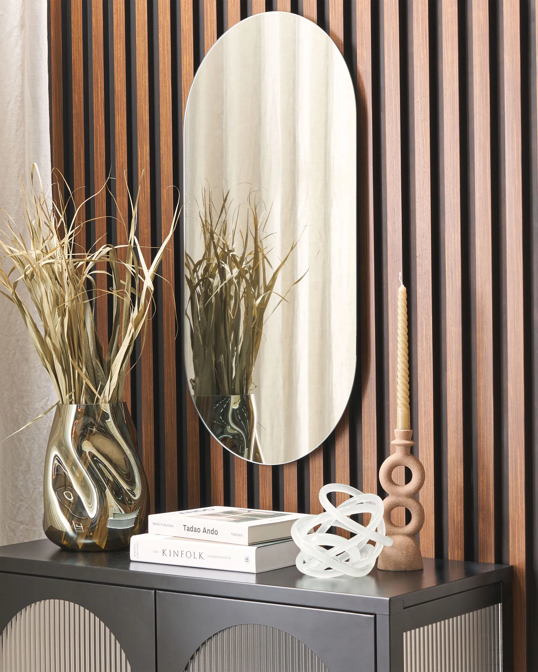 Wandspiegel ALFORTVILLE 40 cm 80 cm Silber_904612