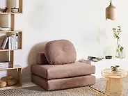 1-Sitzer Schlafsofa OLDEN Chenillegewebe Hellbraun_1173591