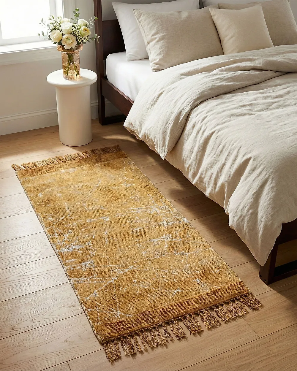 Teppich HANLI Orange 80 x 150 cm Viskose_1177438