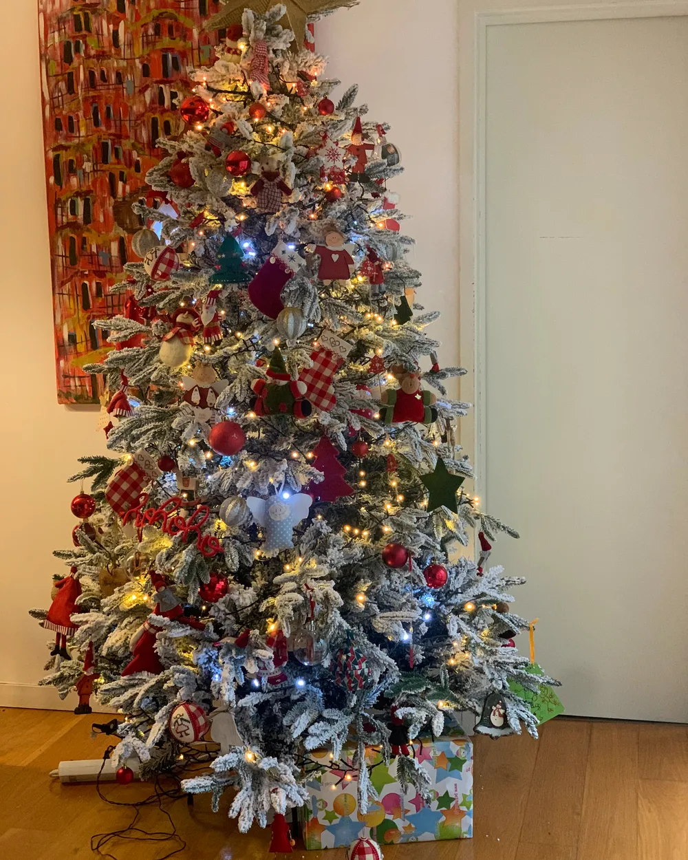 Artificial Snowy Christmas Tree BASSIE 210 cm White_845759