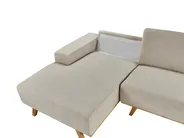 Ecksofa 3-Sitzer NORA Stoff Hellbeige rechtsseitig_891232