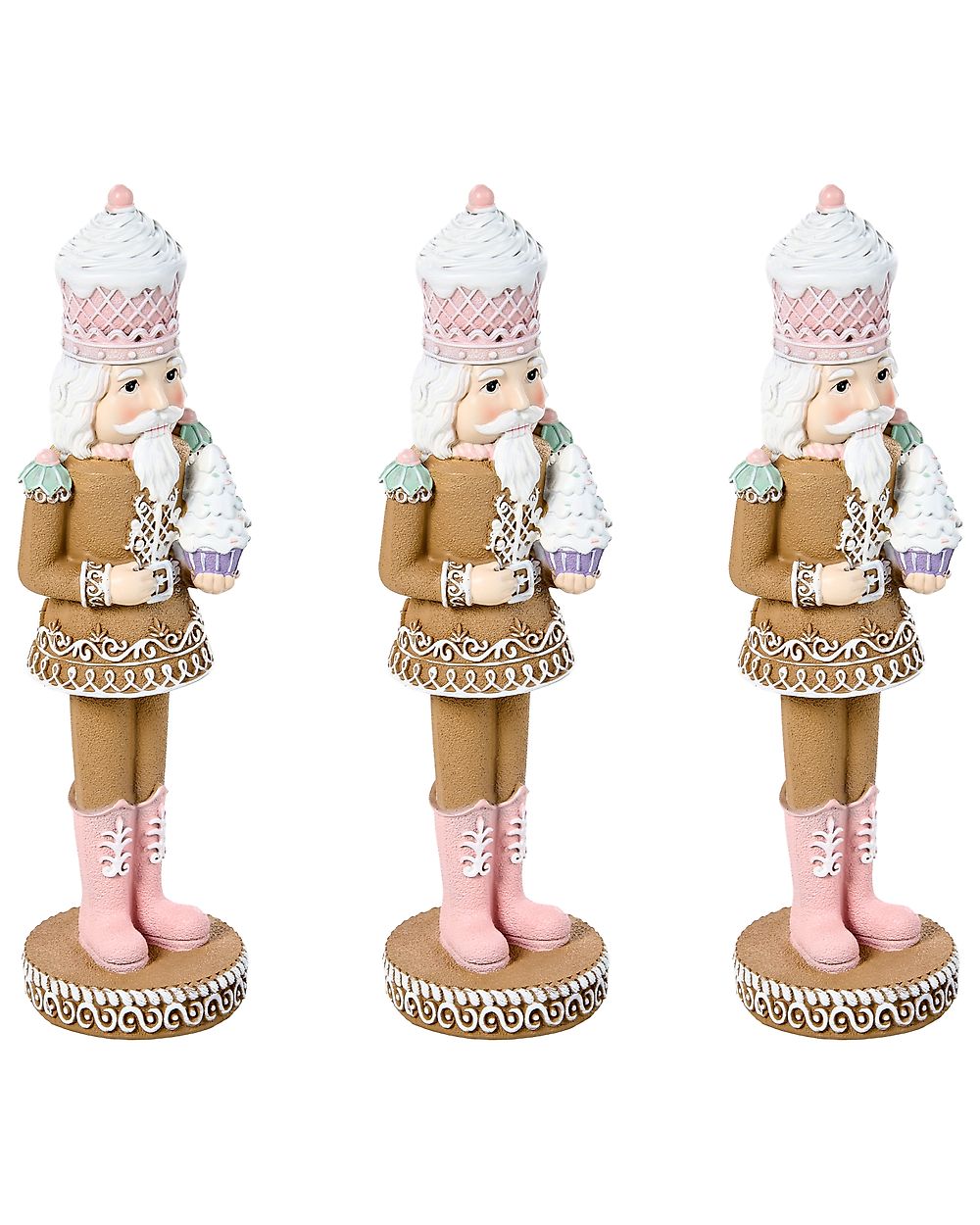 Dekofiguren 3er Set PERTTULA 31 cm Nussknacker Bunt