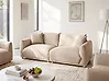 Sofa 3-Sitzer LUVOS Stoff Hellbeige