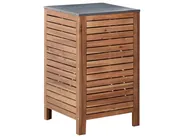 Outdoor-Küche 3er Set mit Spüle BRUCOLI Braun / Schwarz Akazienholz_1001183