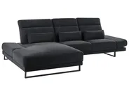 Corner Sofa 4 Seater IKAST Fabric Black Right Hand_959930