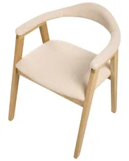 Esszimmerstuhl 2er Set ONECO Holz Hellbraun / Hellbeige_1014059