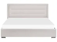 Bett mit Stauraum ROUEN Stoff Hellbeige 180 x 200 cm_996782