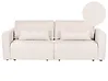 Sofa Bed 3 Seater VAXHOLM with Storage Boucle Beige