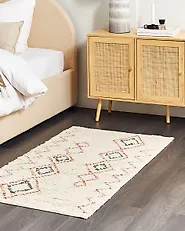 Teppich GUWAHATI Beige 80 x 150 cm Baumwolle_1179861